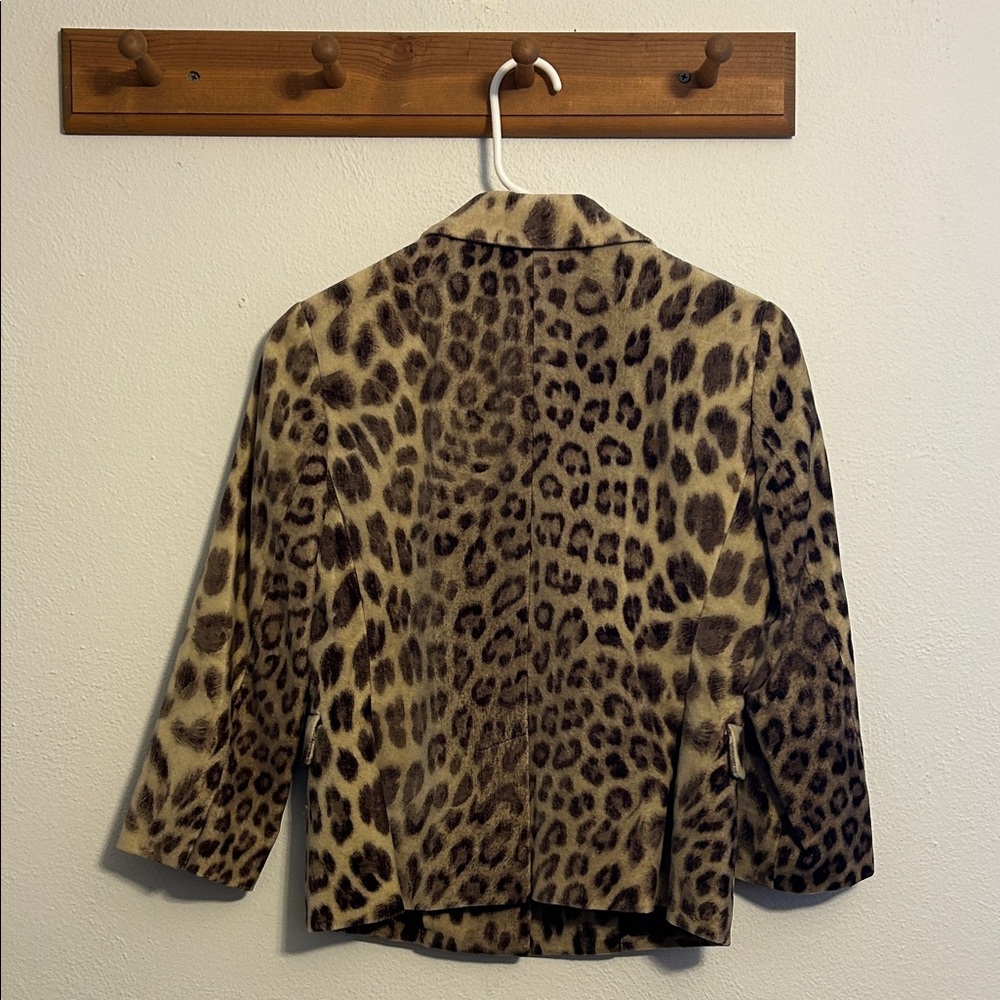 Talbots Animal Print Blazer Size 2 - Picture 5 of 5